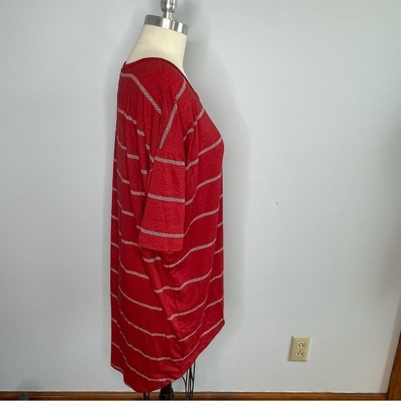 LuLaRoe Red with White Stripe Irma- Size Medium- NWT - Picture 3 of 7